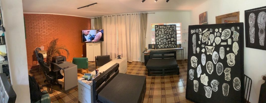 Sala de tatuagem do estúdio Woonders